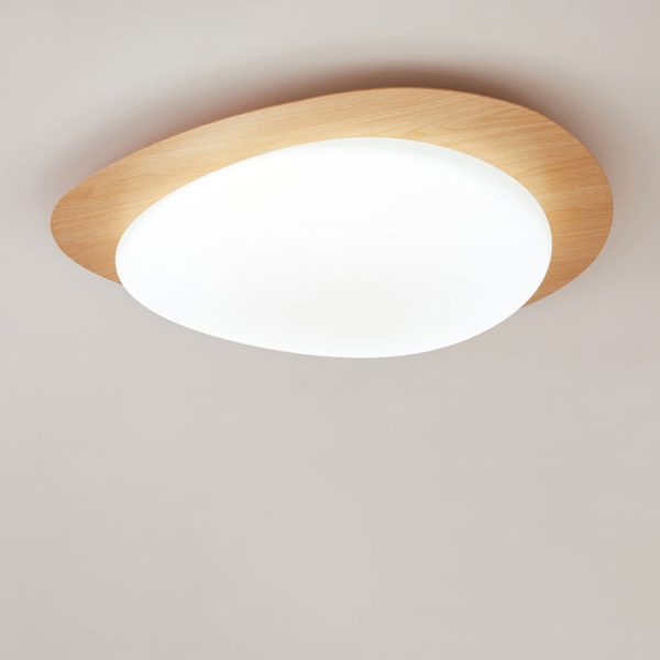 Contemporary Scandinavian Pebble Shape Iron Acrylic LED Flush Mount Ceiling Light For Bedroom - Image 19