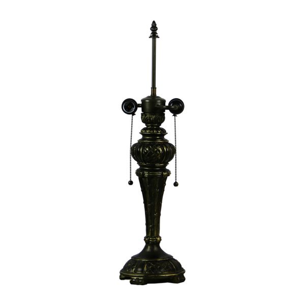 Traditional Tiffany Resin Glass Dome Hemispheric Flower 2-Light Table Lamp For Bedside - Image 9
