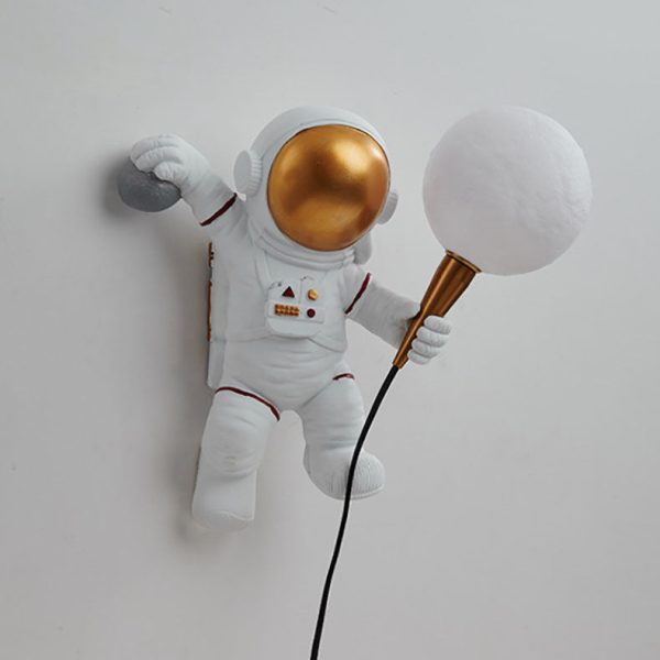 Contemporary Creative Cartoon Astronaut Resin ABS 1-Light Wall Sconce Lamp For Bedroom - Image 13