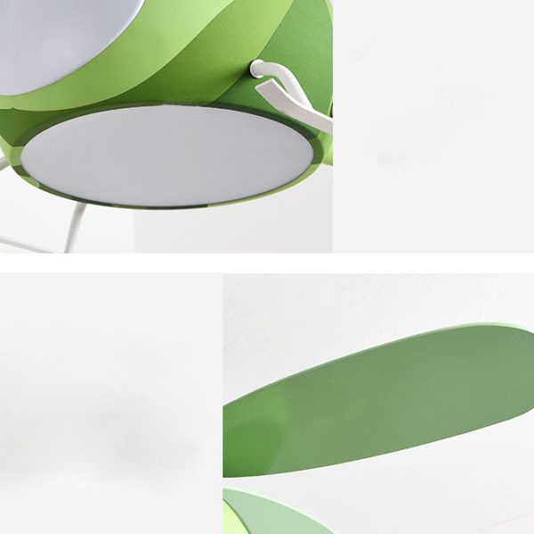 Contemporary Creative Iron Cartoon Planes LED Downrods Ceiling Fan Light for Bedroom - Image 5