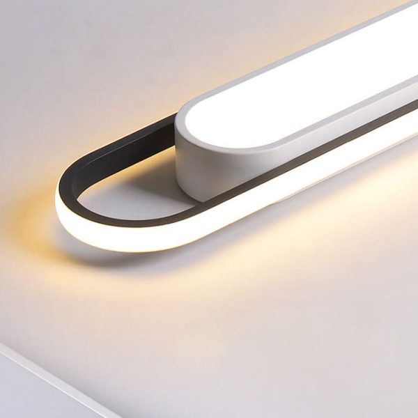 Modern Nordic Geometric Rectangular Acrylic Iron LED Flush Mount Ceiling Light - Image 8