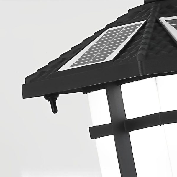 Modern Solar LED Lawn Lamp with Ancient Asian Style Top Waterproof Outdoor Light - Image 15