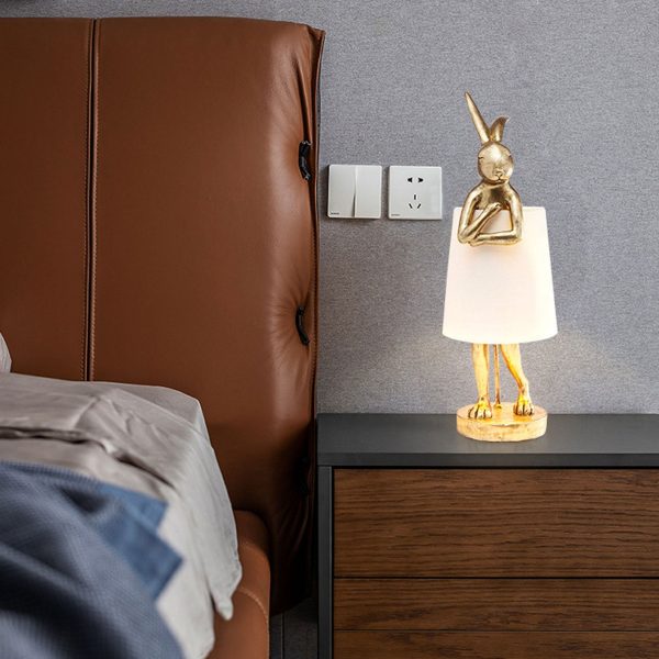 Nordic Apron Rabbit Resin 1-Light Table Lamp - Image 3