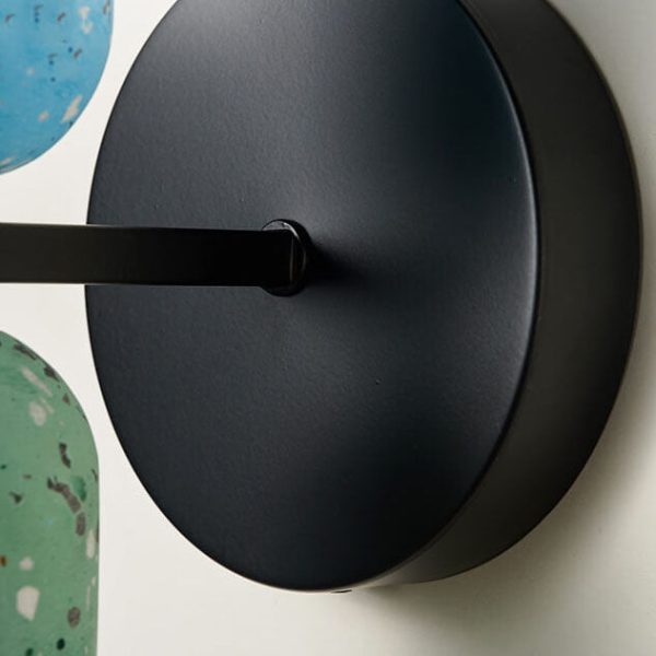 Modern Japanese Wabi-Sabi Iron Cement 2-Light Wall Sconce Lamp - Image 6
