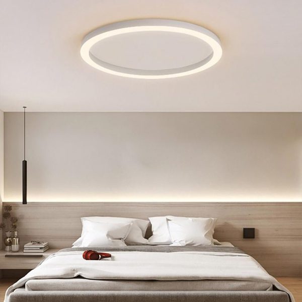 16'' Modern Simple Circle Flush Mount LED Lights Dimmable Ceiling Lights with Remote - Image 3