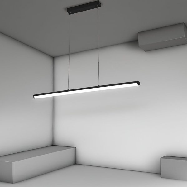 16'' Rectangular Long Matt Black Pendant Light Adjustable Warm White Ceiling Lights - Image 4