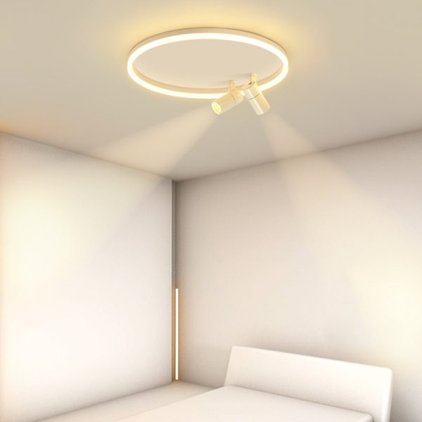 16'' Round Dimmable Adjustable Flush Mount Light with 2 Spotlights Track Lights - Image 3