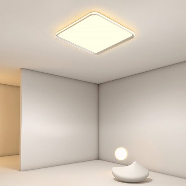 16'' Square Modern Flush Mount Ceiling Lights with Remote - Image 2