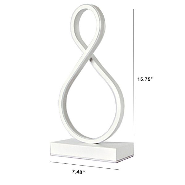 Minimalist Bending Line Spiral 8 Shape 1-Light LED Table Lamps - Image 4