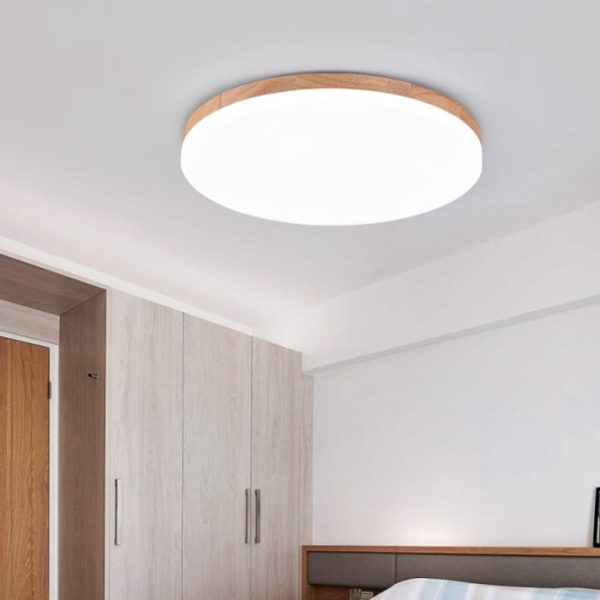 Modern Acrylic Shade Round Log LED Flush Mount Light - Image 15