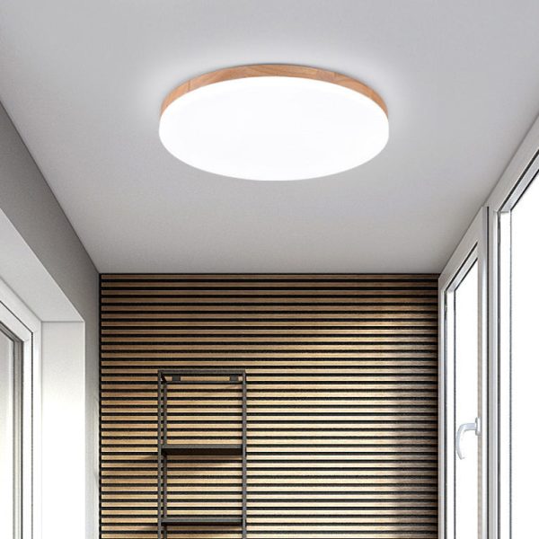 Modern Acrylic Shade Round Log LED Flush Mount Light - Image 16