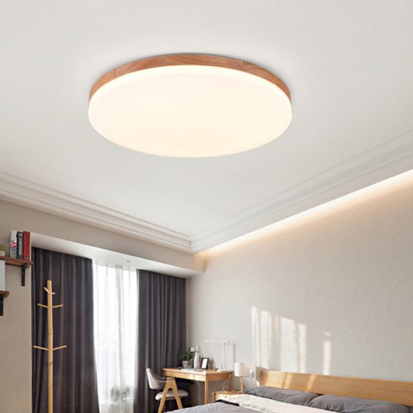 Modern Acrylic Shade Round Log LED Flush Mount Light - Image 17