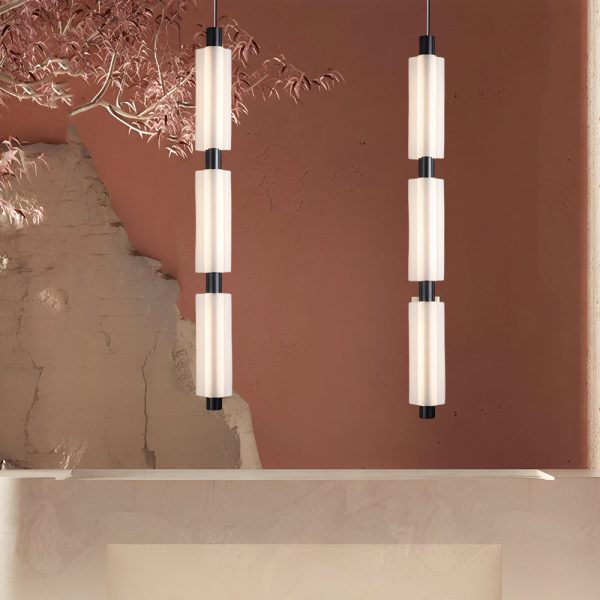1/2/3 Heads Acrylic Cylinder Pendant Lights: Modern Hanging Lamp in Gold/Black - Image 10