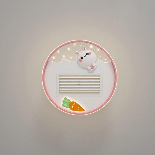 Contemporary Creative Acrylic Astronaut Moon LED Kids Flush Mount Ceiling Invisible Bladeless Fan Light For Bedroom - Image 26