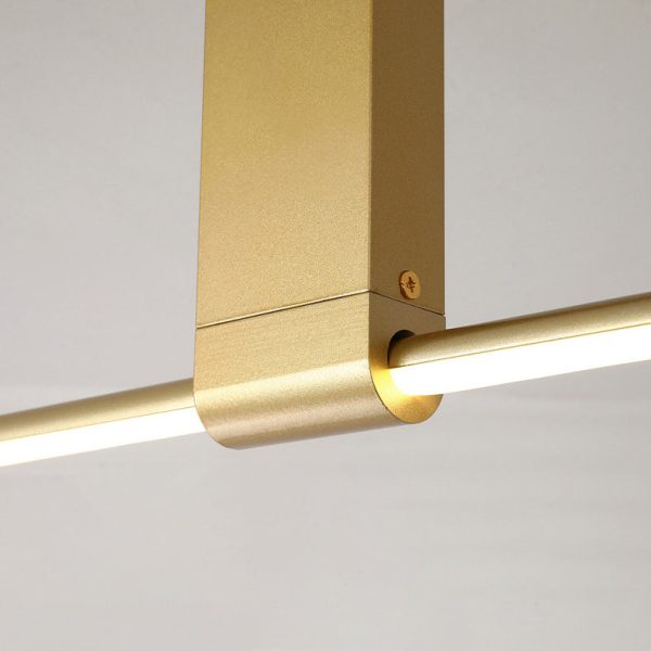 Modern Minimalist Aluminum Acrylic Strip Rectangle LED Semi-Flush Mount Ceiling Light For Hallway - Image 5