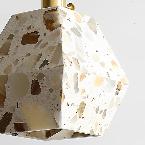 Retro Creative Terrazzo Concrete Eye Protection Nordic LED Chandelier - Image 17