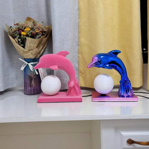 Nordic Creative Dolphin Ball Shade 1-Light Table Lamp - Image 15