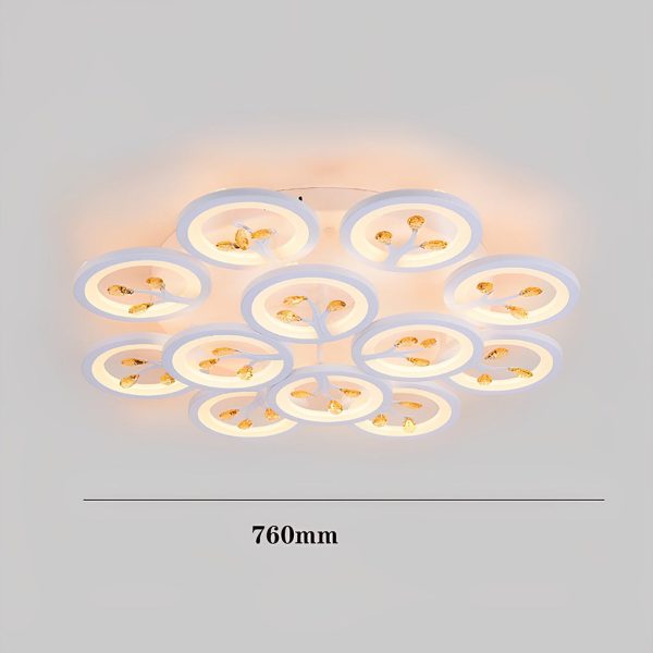 16 Lights Flower Dimmable LED White Nordic Ceiling Lights Flush Mount Lighting - Image 7