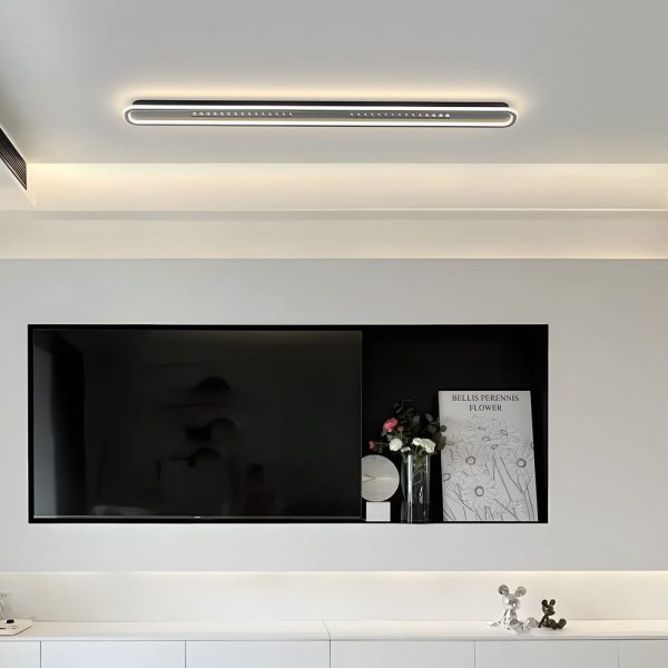 Simple Rounded Rectangular Three Step Dimming Modern Ceiling Light Fixture - Image 8