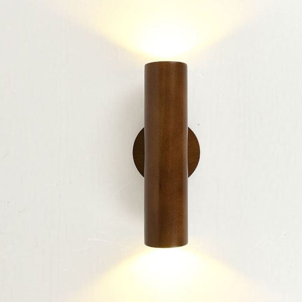 Modern Simple Warm Solid Wood Strip Double Head LED Wall Sconce Lamp - Image 9