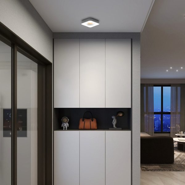 Square LED Anti-Glare Flush Mount Ceiling Light - Image 4