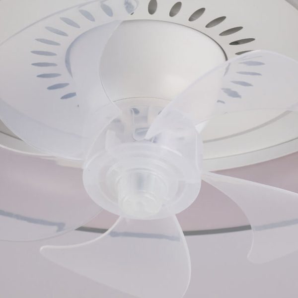 Modern Minimalist Round Swing Head Inverter LED Flush Mount Ceiling Fan Light - Image 12