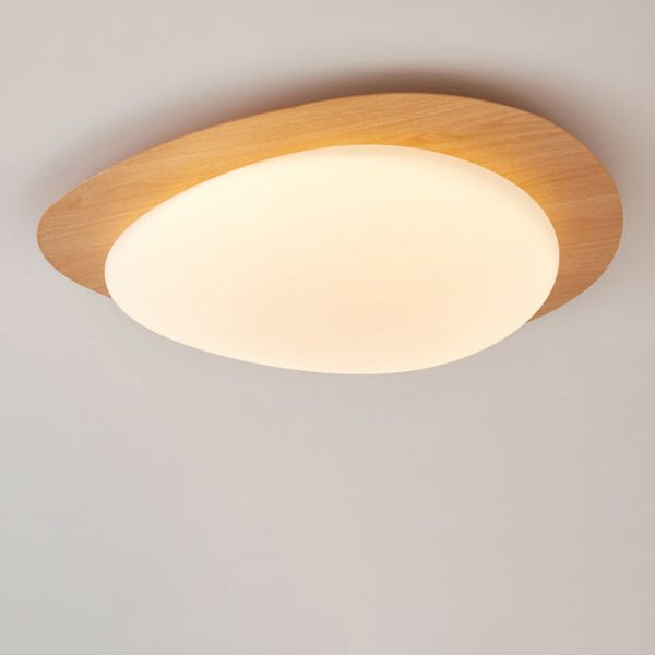 Contemporary Scandinavian Pebble Shape Iron Acrylic LED Flush Mount Ceiling Light For Bedroom - Image 20