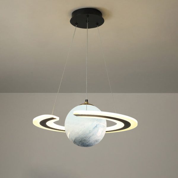 Modern Creative Space Planet Circle Kids LED Chandelier - Image 5