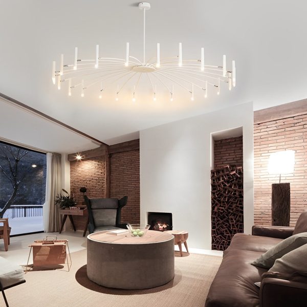 Adjustable Metal DIY Three Step Dimming LED Minimalist Chandelier - Image 6