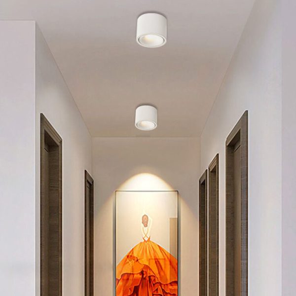 Modern Minimalist Round Spotlight Adjustable LED Flush Mount Ceiling Light - Image 4