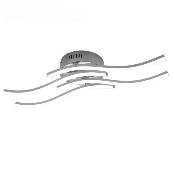 Simple Line Wave LED Semi-Flush Mount Ceiling Light - Image 11