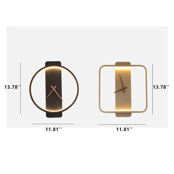 Modern Minimalist Clock Shaped 1-Light LED Wall Sconce Lamp - Image 12