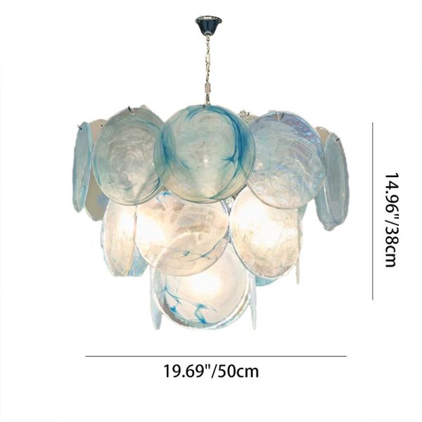 Traditional French Flower Shaped Iron Glass 5/9/12 Light Chandelier For Living Room - Image 4