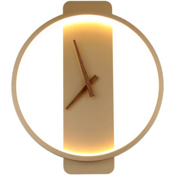 Modern Minimalist Clock Shaped 1-Light LED Wall Sconce Lamp - Image 13
