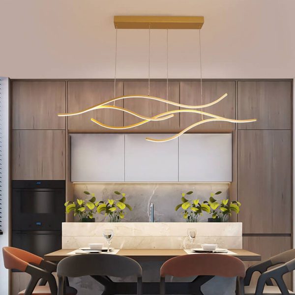 Nordic Creative Long Line Island Light LED Art Chandelier - Image 15