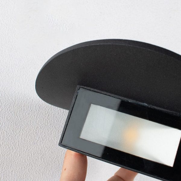 Minimalist Round 1-Light LED Indoor Outdoor Wall Sconce Lamp - Image 4