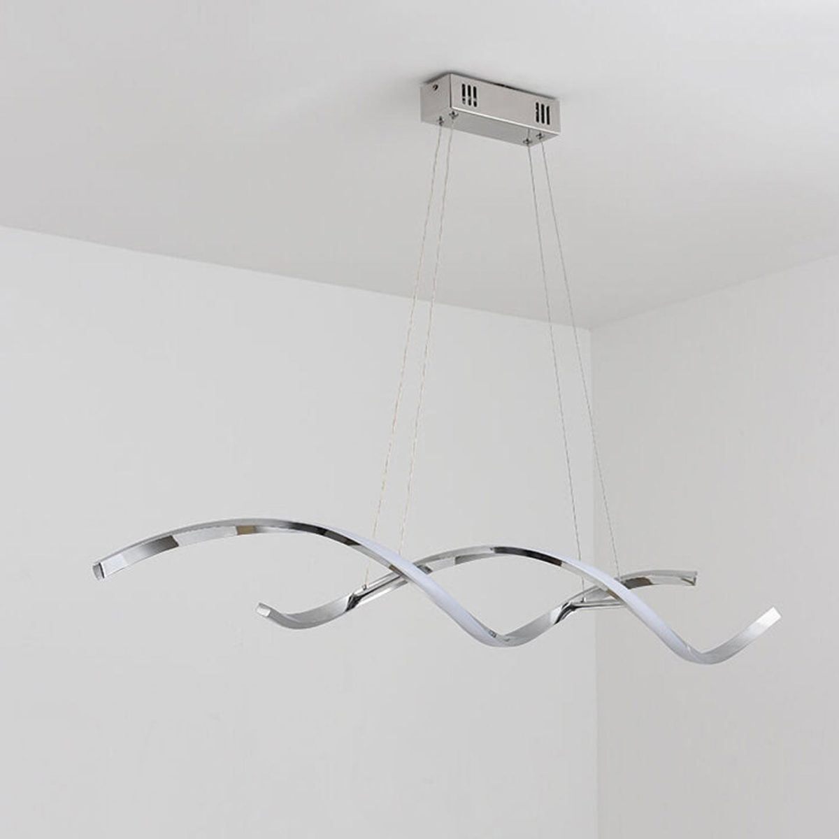 Modern Minimalist Strip Curve Island Light LED Chandelier - Image 3