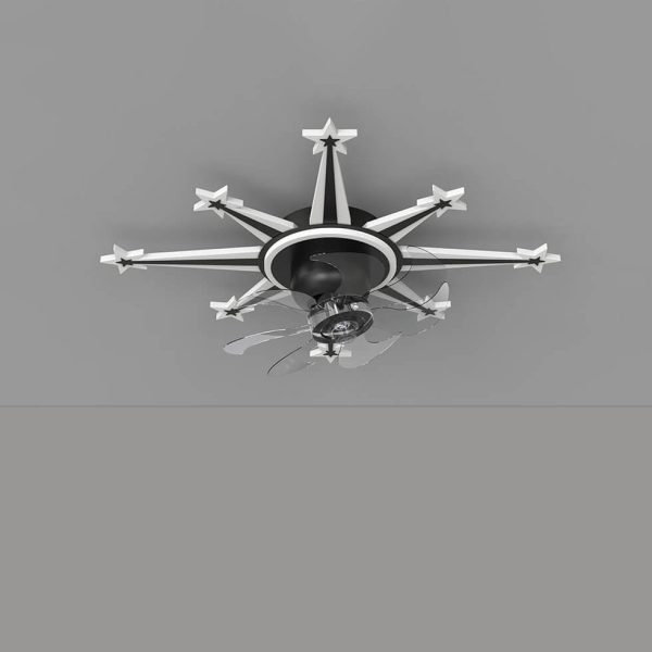 Childlike Creative Meteor Design LED Flush Mount Ceiling Fan Light - Image 2