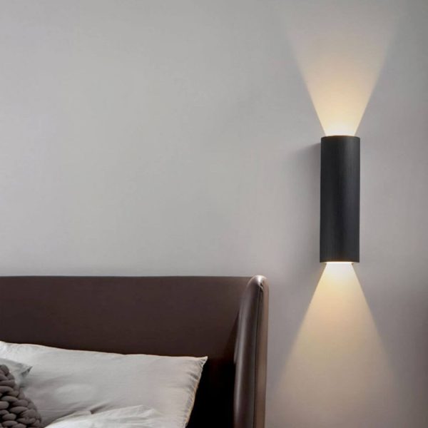Modern Minimalist Aluminum Cylindrical LED Wall Sconce Lamp - Image 2