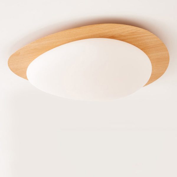 Contemporary Scandinavian Pebble Shape Iron Acrylic LED Flush Mount Ceiling Light For Bedroom - Image 21