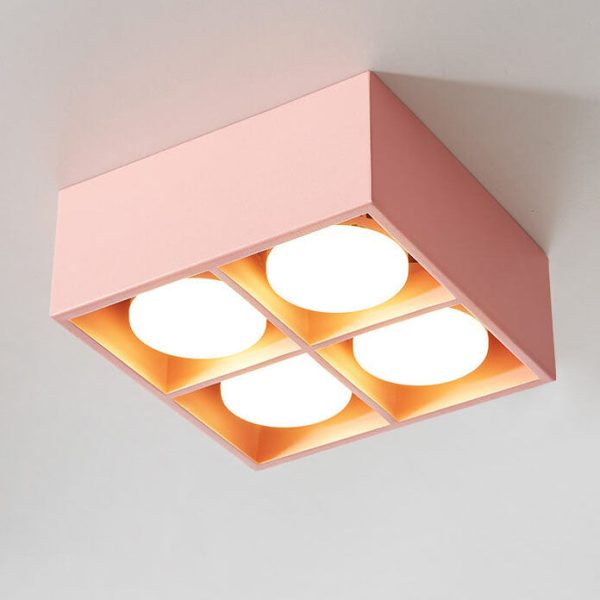 Minimalist Square Box Spotlight Iron LED Flush Mount Ceiling Light - Image 7