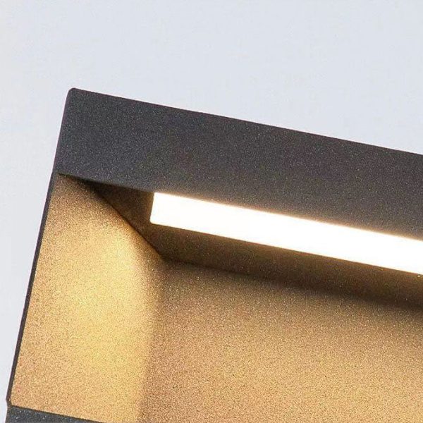 Solar Modern Simple Glass Cuboid LED Outdoor Landscape Light - Image 11