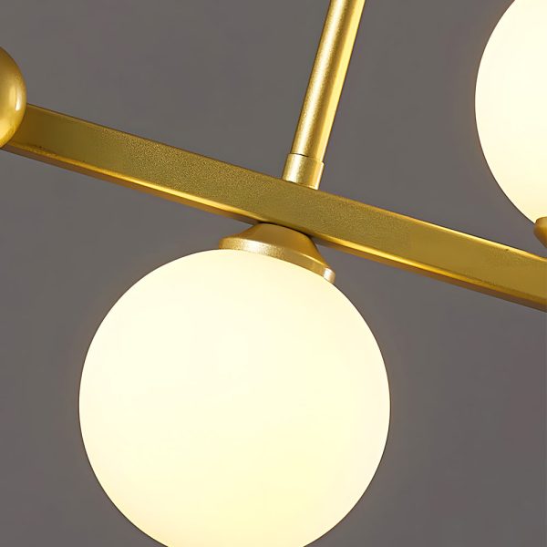 6/8-Light 3step Dimming Glass Ball LED Long Dining Room Chandelier - Image 10