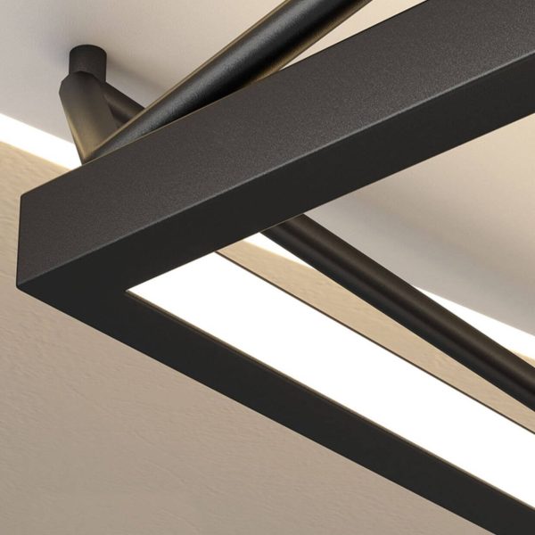 Nordic Minimalist Geometric Art LED Flush Mount Ceiling Light - Image 11