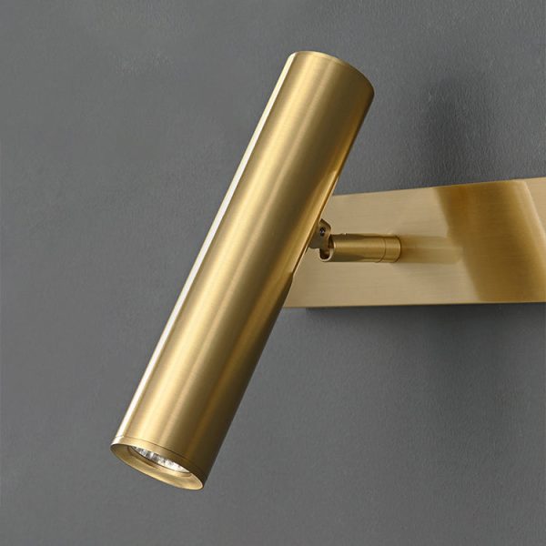 Modern Luxury Rectangle Cylinder Full Copper LED Wall Sconce Lamp For Bedroom - Image 7