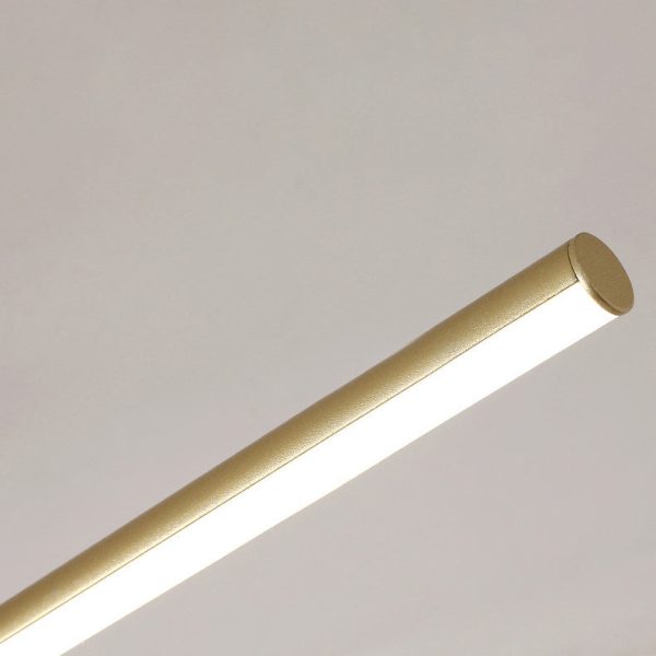 Modern Minimalist Aluminum Acrylic Strip Rectangle LED Semi-Flush Mount Ceiling Light For Hallway - Image 6