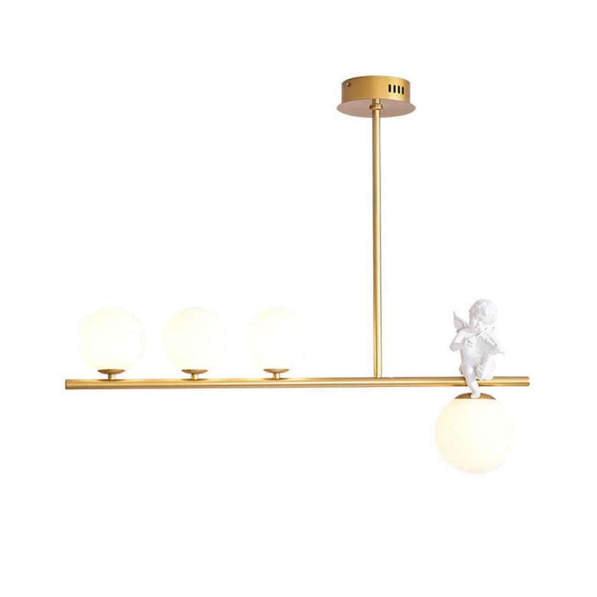 Nordic Luxury Long Glass Ball Angel Island Light 3/4 Light Chandelier - Image 14