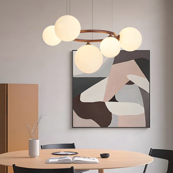 5/7/9-Light Glass Ball Circular Contemporary Chandelier with 3 Step Dimming - Image 7