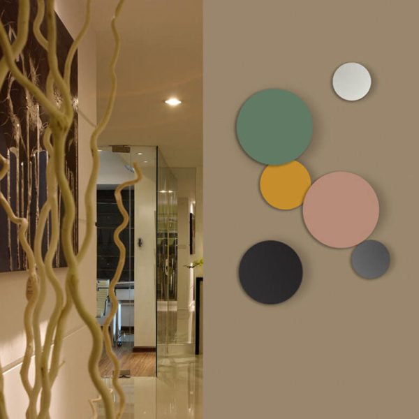 Modern Minimalist Colorful Round Iron LED Wall Sconce Lamp - Image 3