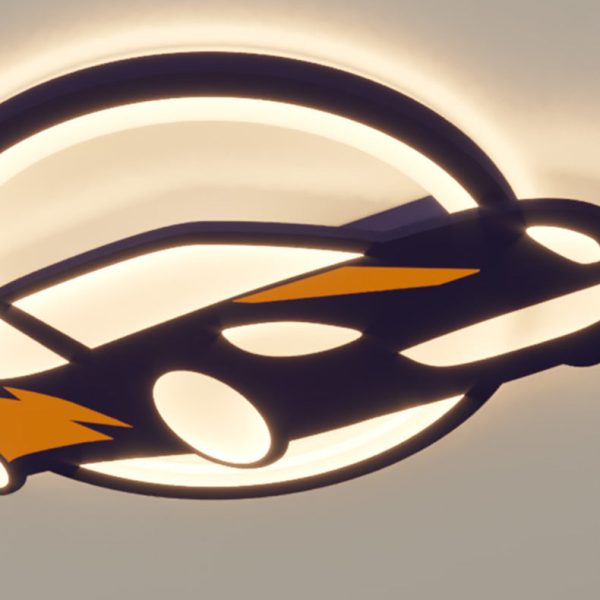 Contemporary Creative Iron Acrylic Cartoon Sports Car LED Kids Flush Mount Ceiling Light For Bedroom - Image 9